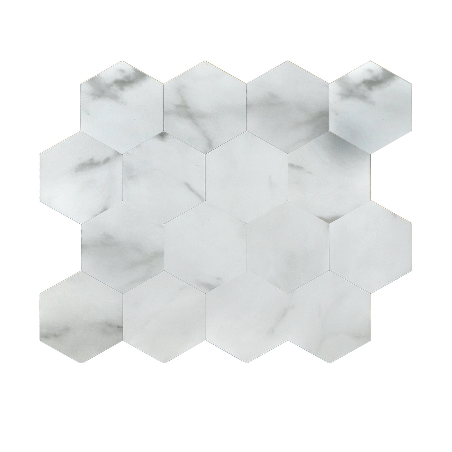 WJS-6029 Luxus+++ : luxuriöse und selbstklebende Küchenrückwand (Weiss-Matt,29.2cm x25.5cm x3.3mm) neues Modell 2025