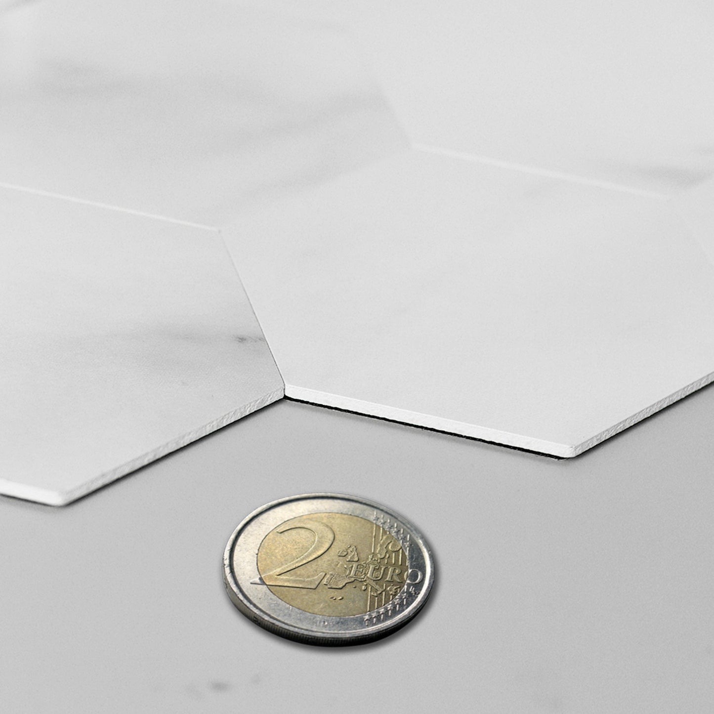 WJS-6029 Luxus+++ : luxuriöse und selbstklebende Küchenrückwand (Weiss-Matt,29.2cm x25.5cm x3.3mm) neues Modell 2025