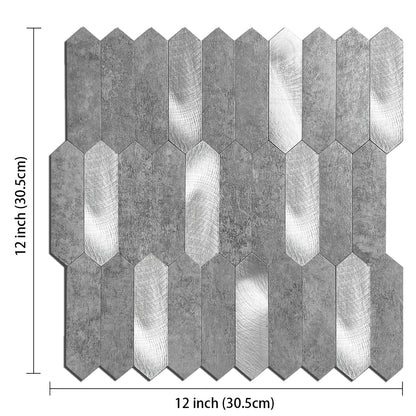 WJA-27 Luxus+++: luxuriöse und selbstklebende Küchenrückwand (Grau-Mamor Silber 31cm x30cm x4mm) neues Modell 2025