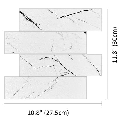 WJS-8007 Luxus+++: luxuriöse und selbstklebende Küchenrückwand (Weissmatt-Mamor ,30cm x27,5cm x4mm) neues Modell 2025